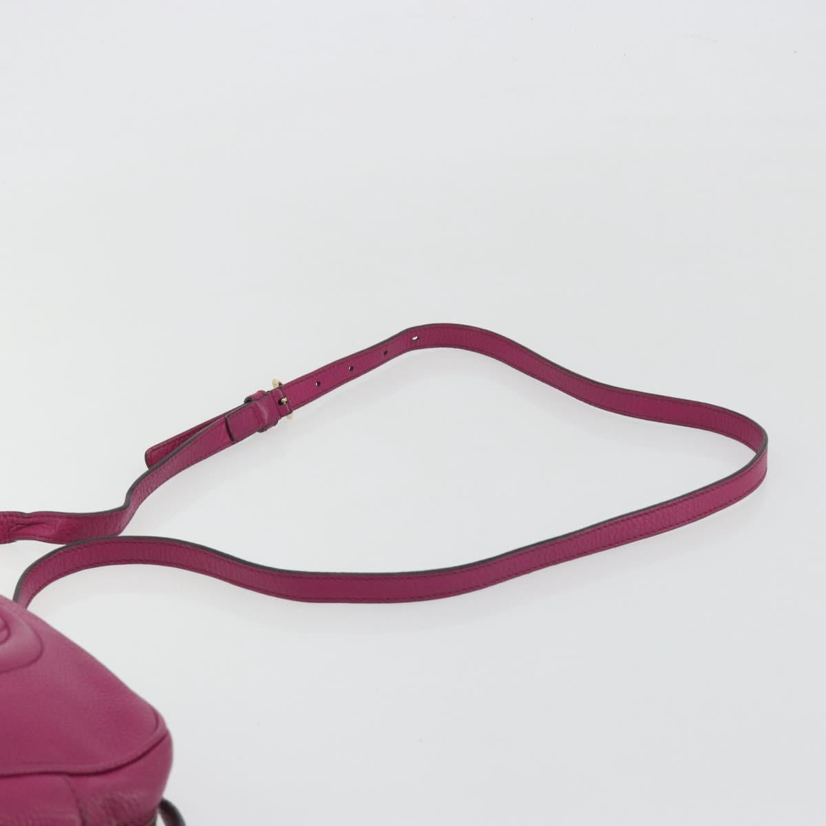 GUCCI Shoulder Bag Leather Purple Gold 308364 Auth ep15638