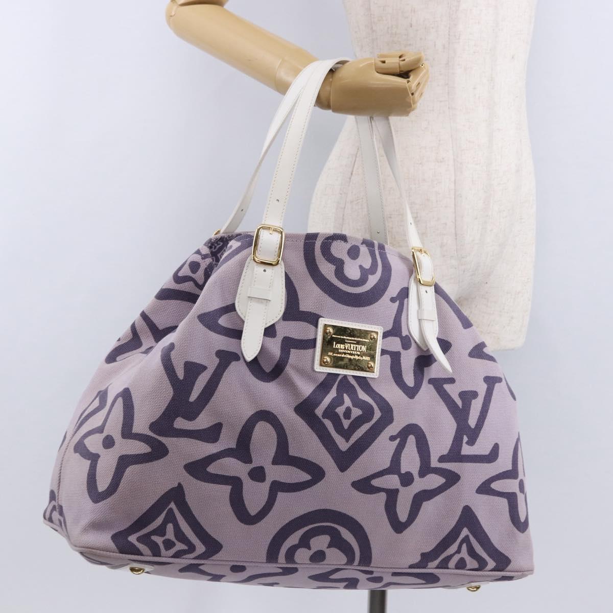 LOUIS VUITTON Cruise line Taicienne GM Bag Canvas Purple M95681 LV Auth ep15639A