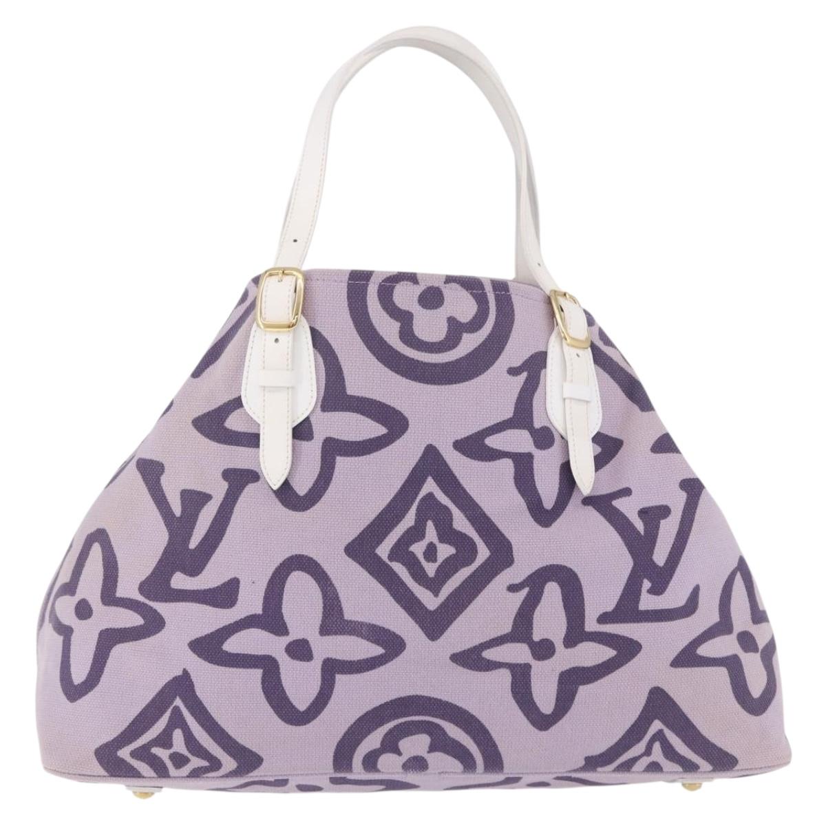 LOUIS VUITTON Cruise line Taicienne GM Bag Canvas Purple M95681 LV Auth ep15639A