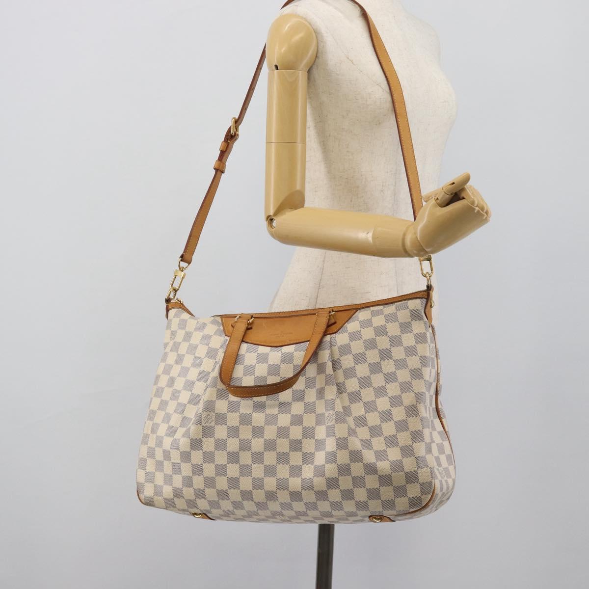 LOUIS VUITTON Damier Azur Siracusa GM Shoulder Bag N41111 LV Auth ep15640A