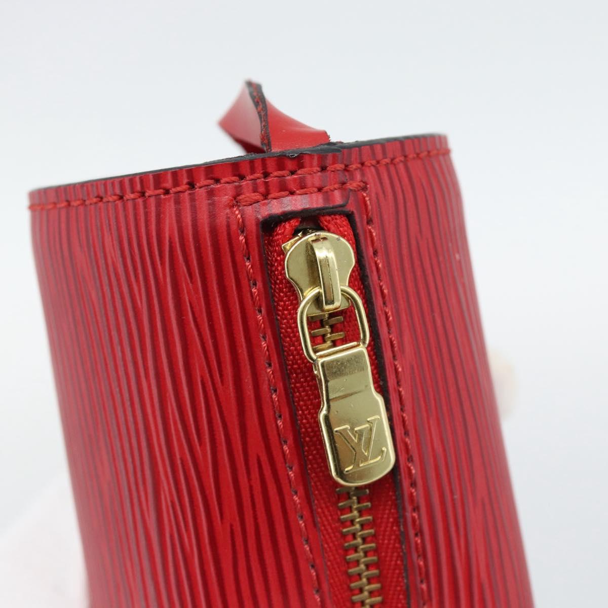 LOUIS VUITTON Epi Soufflot Pouch Accessory Pouch Red LV Auth ep15641