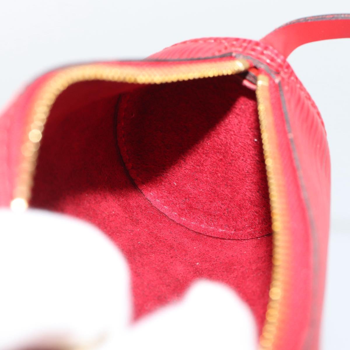 LOUIS VUITTON Epi Soufflot Pouch Accessory Pouch Red LV Auth ep15641