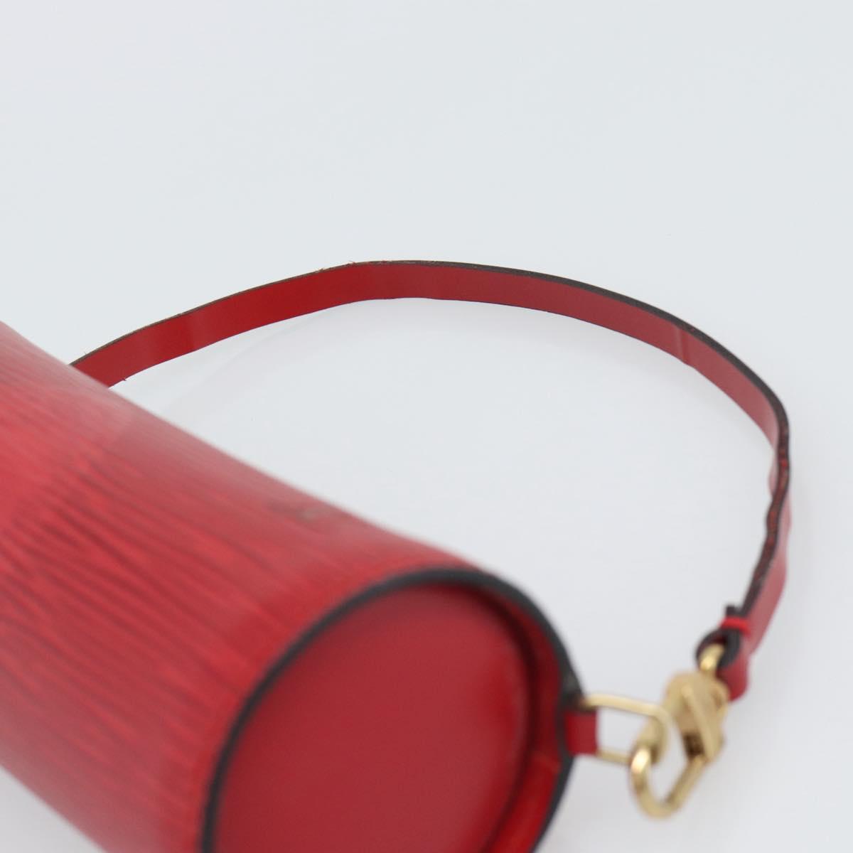 LOUIS VUITTON Epi Soufflot Pouch Accessory Pouch Red LV Auth ep15641
