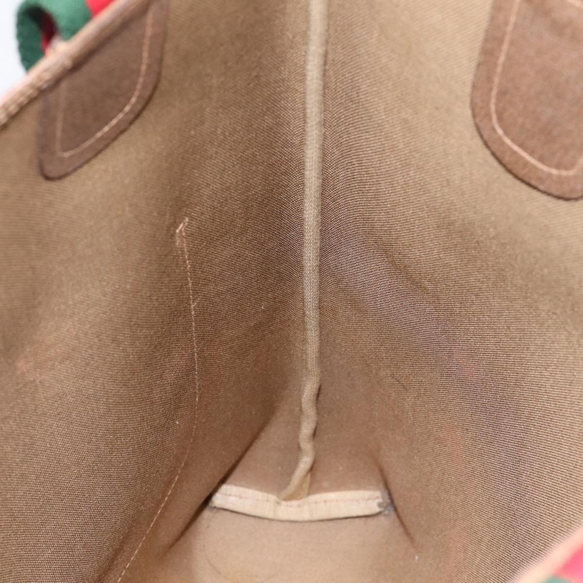 GUCCI GG Supreme Tote Bag PVC Leather Beige Gold Tone 39 02 003 Auth ep15647A