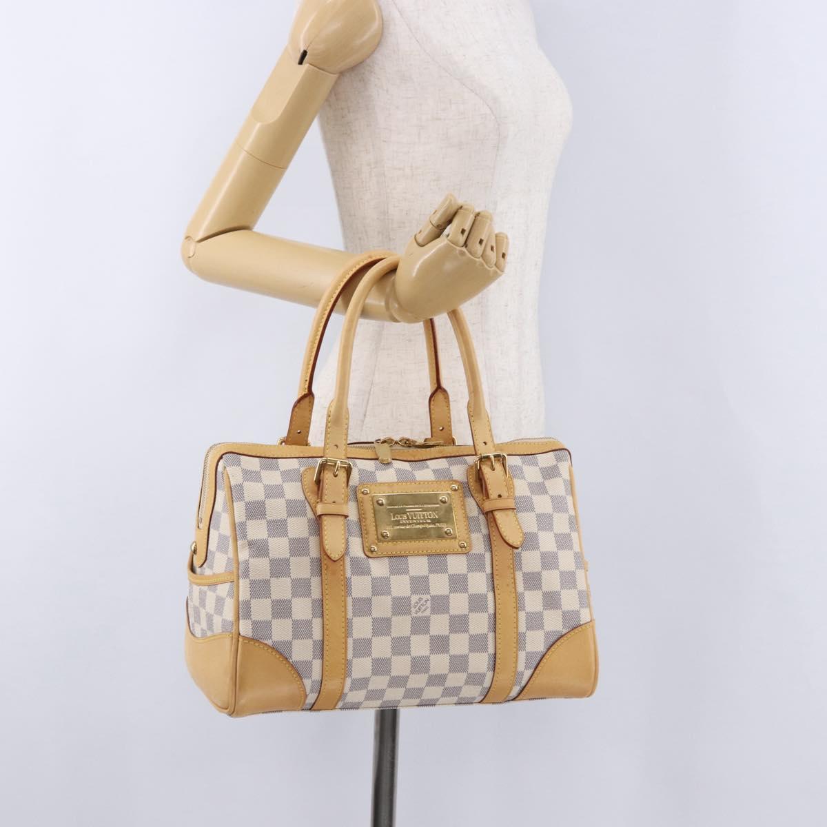 LOUIS VUITTON Damier Azur Berkeley Hand Bag N52001 LV Auth ep15648A