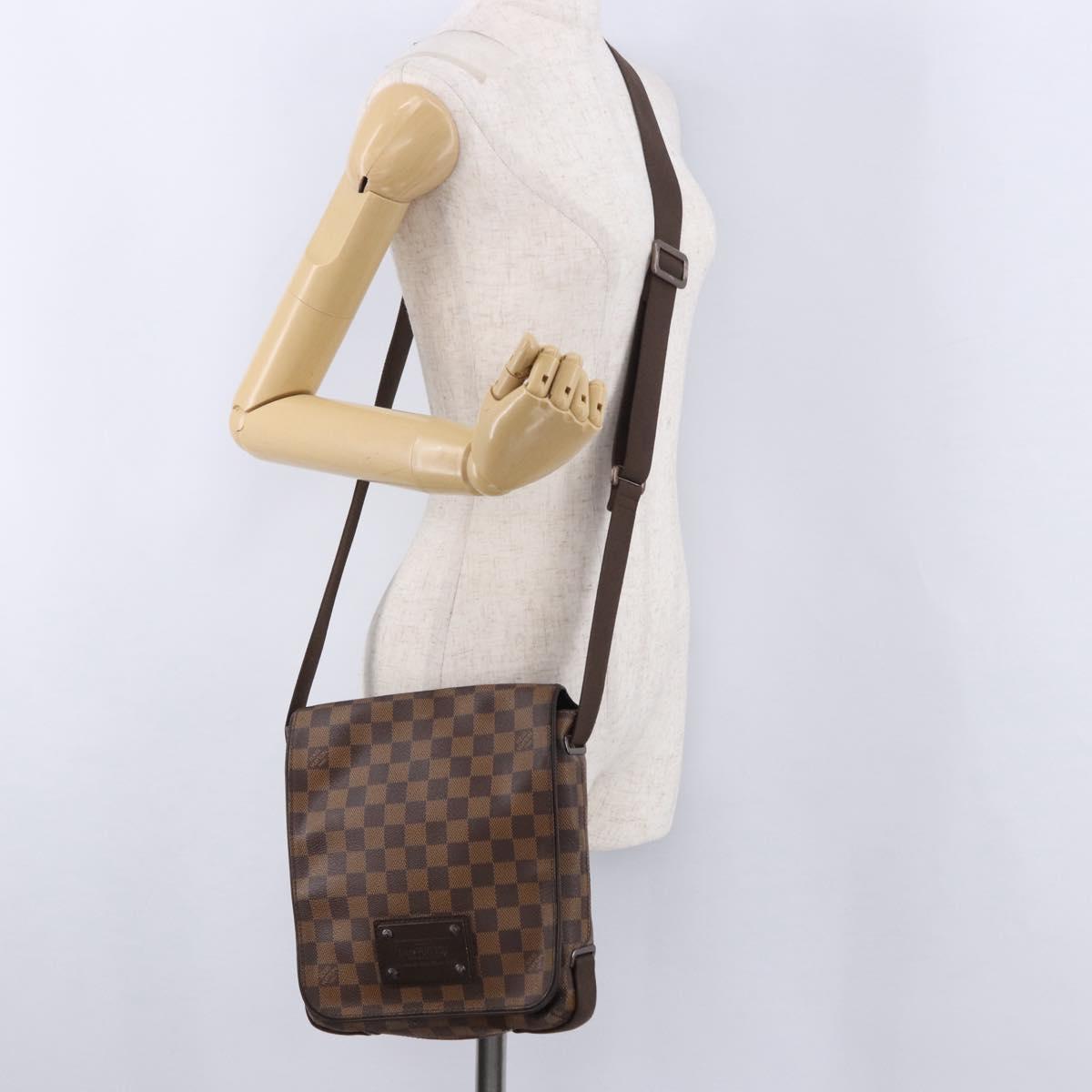 LOUIS VUITTON Damier Ebene Brooklyn PM Shoulder Bag N51210 LV Auth ep15649