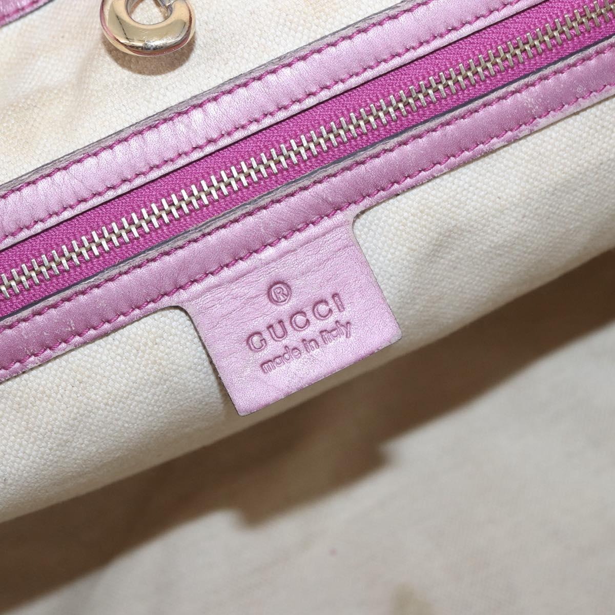 GUCCI GG Canvas Hand Bag Beige Gold Tone 269956 Auth ep15664
