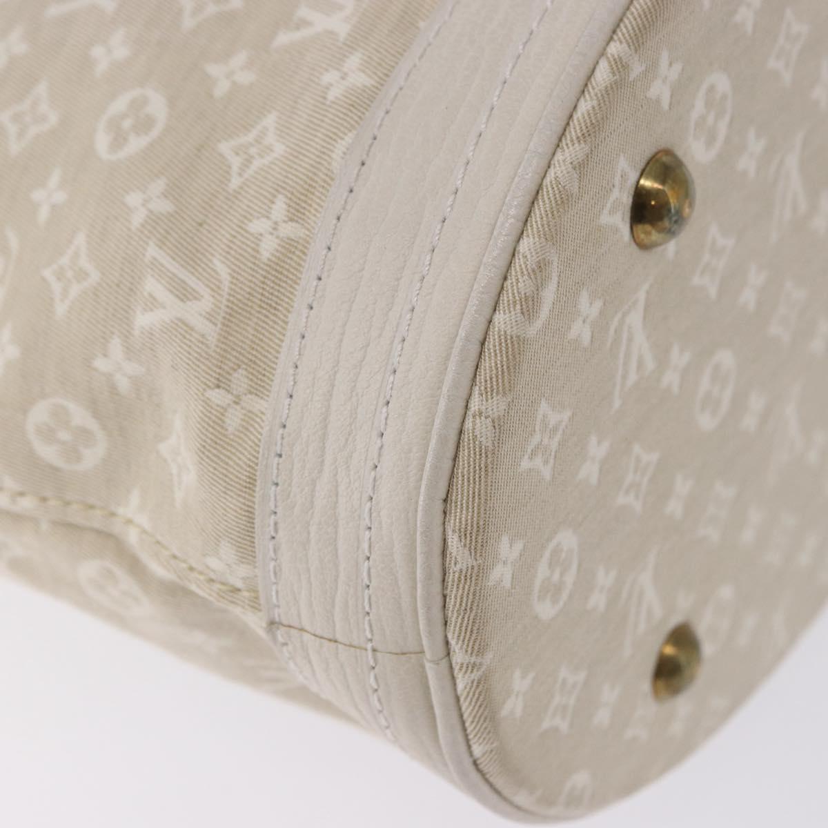 LOUIS VUITTON Monogram Mini Lin Bucket PM Bag White Dunne M95316 Auth ep15674V