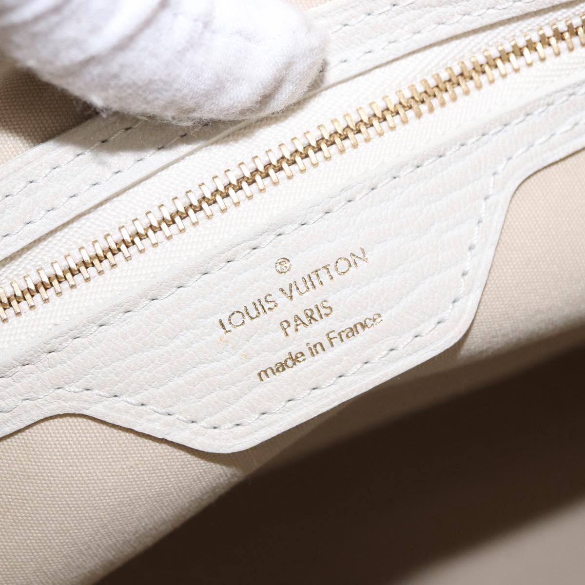 LOUIS VUITTON Monogram Mini Lin Bucket PM Bag White Dunne M95316 Auth ep15674V