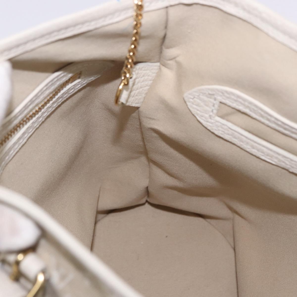 LOUIS VUITTON Monogram Mini Lin Bucket PM Bag White Dunne M95316 Auth ep15674V