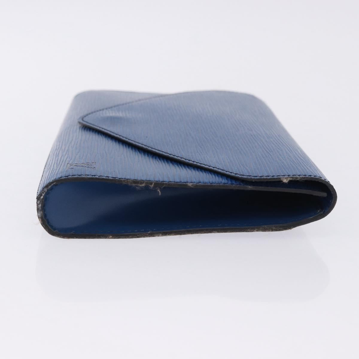 LOUIS VUITTON Epi Art Deco Clutch Bag Blue M52635 LV Auth ep15676