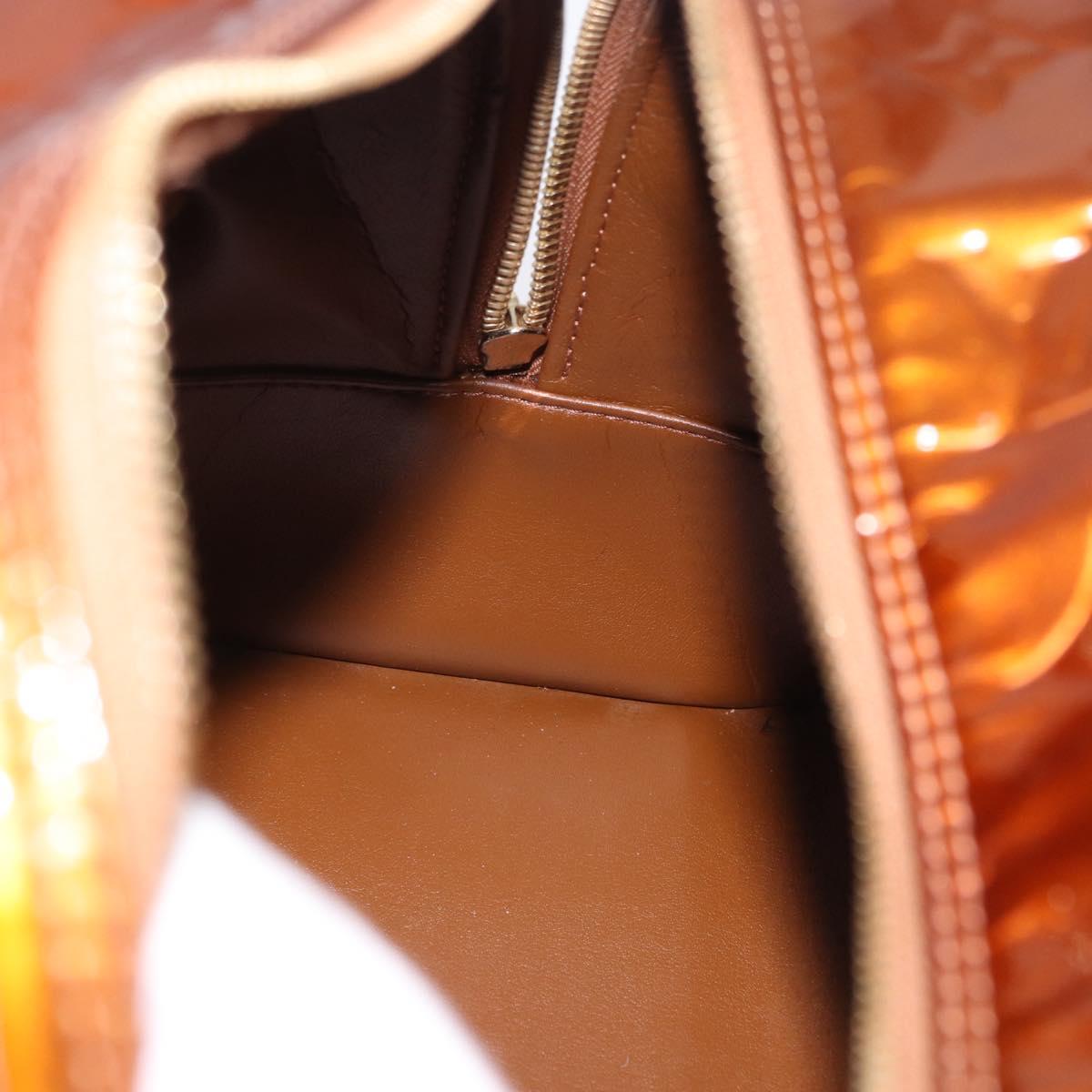 LOUIS VUITTON Monogram Vernis Tompkins Square Bag Bronze M91103 LV Auth ep15680