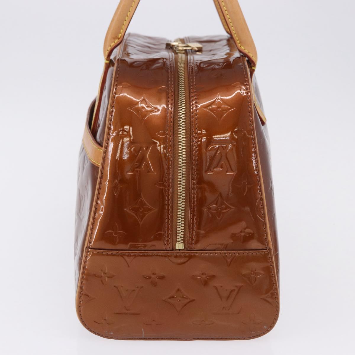 LOUIS VUITTON Monogram Vernis Tompkins Square Bag Bronze M91103 LV Auth ep15680