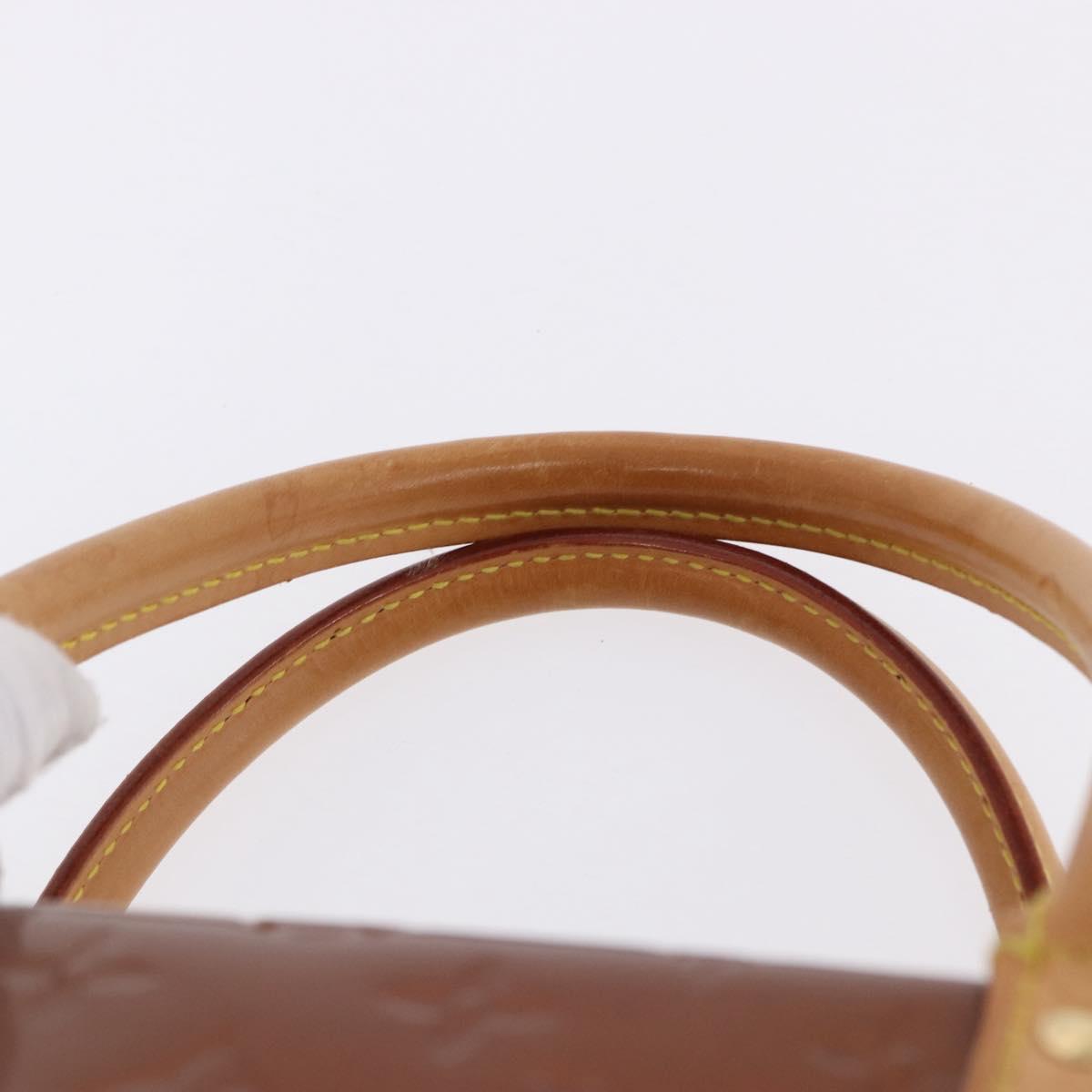 LOUIS VUITTON Monogram Vernis Tompkins Square Bag Bronze M91103 LV Auth ep15680
