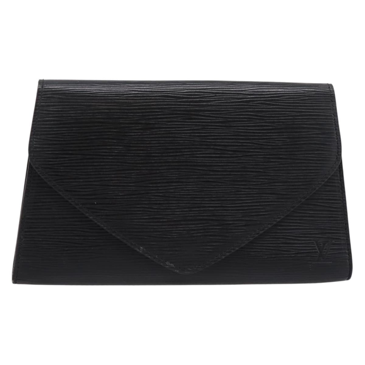 LOUIS VUITTON Epi Art Deco Clutch Bag Black M52632 LV Auth ep15685