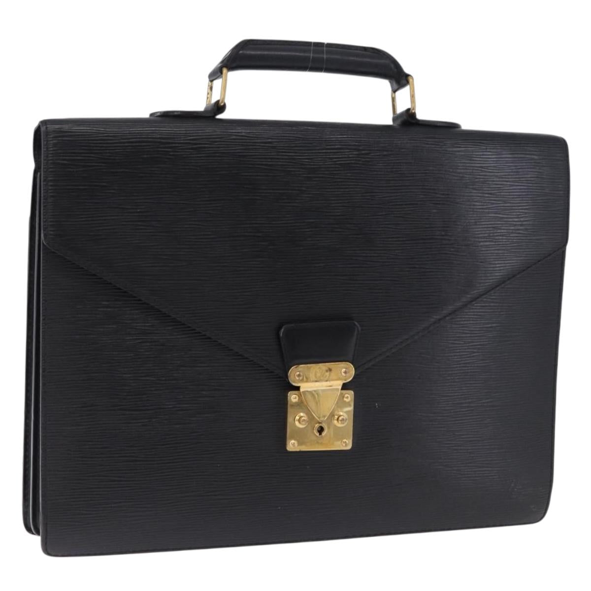 LOUIS VUITTON Epi Serviette Conseiller Briefcase Black M54422 LV Auth ep15686