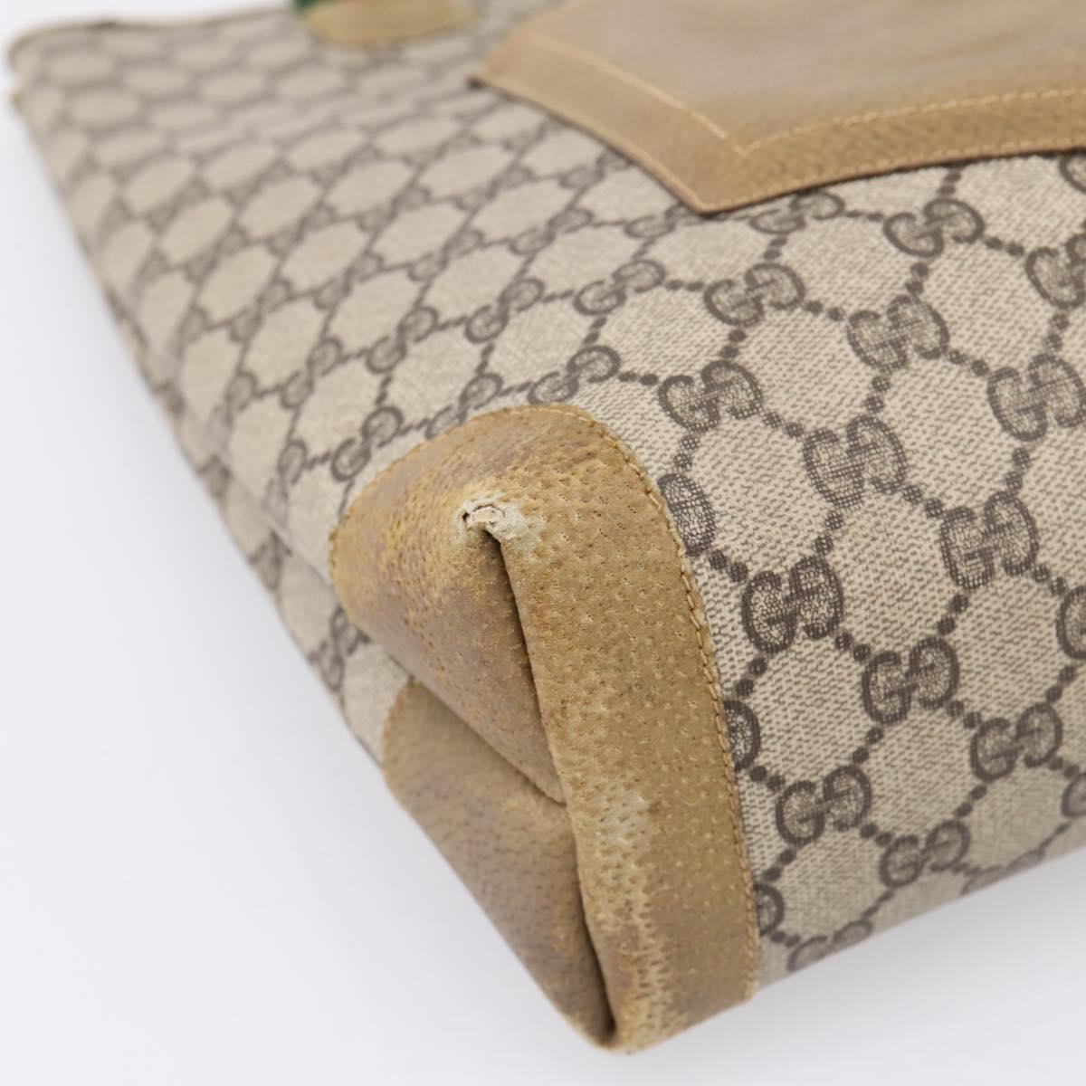 GUCCI GG Supreme Tote Bag PVC Leather Beige 47 02 4120 Auth ep15688