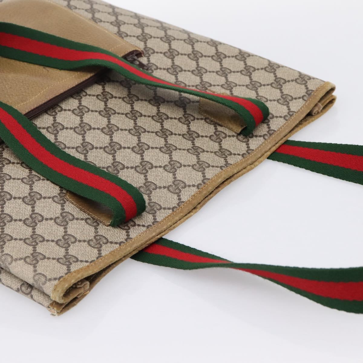 GUCCI GG Supreme Tote Bag PVC Leather Beige 47 02 4120 Auth ep15688