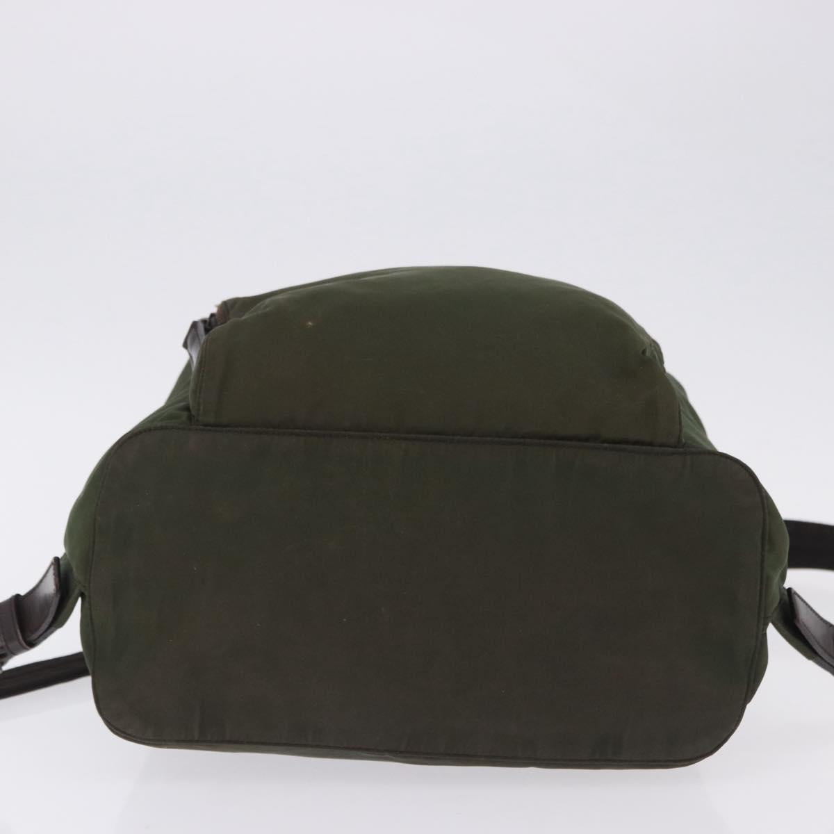 PRADA Backpack Nylon Green Silver Auth ep15691
