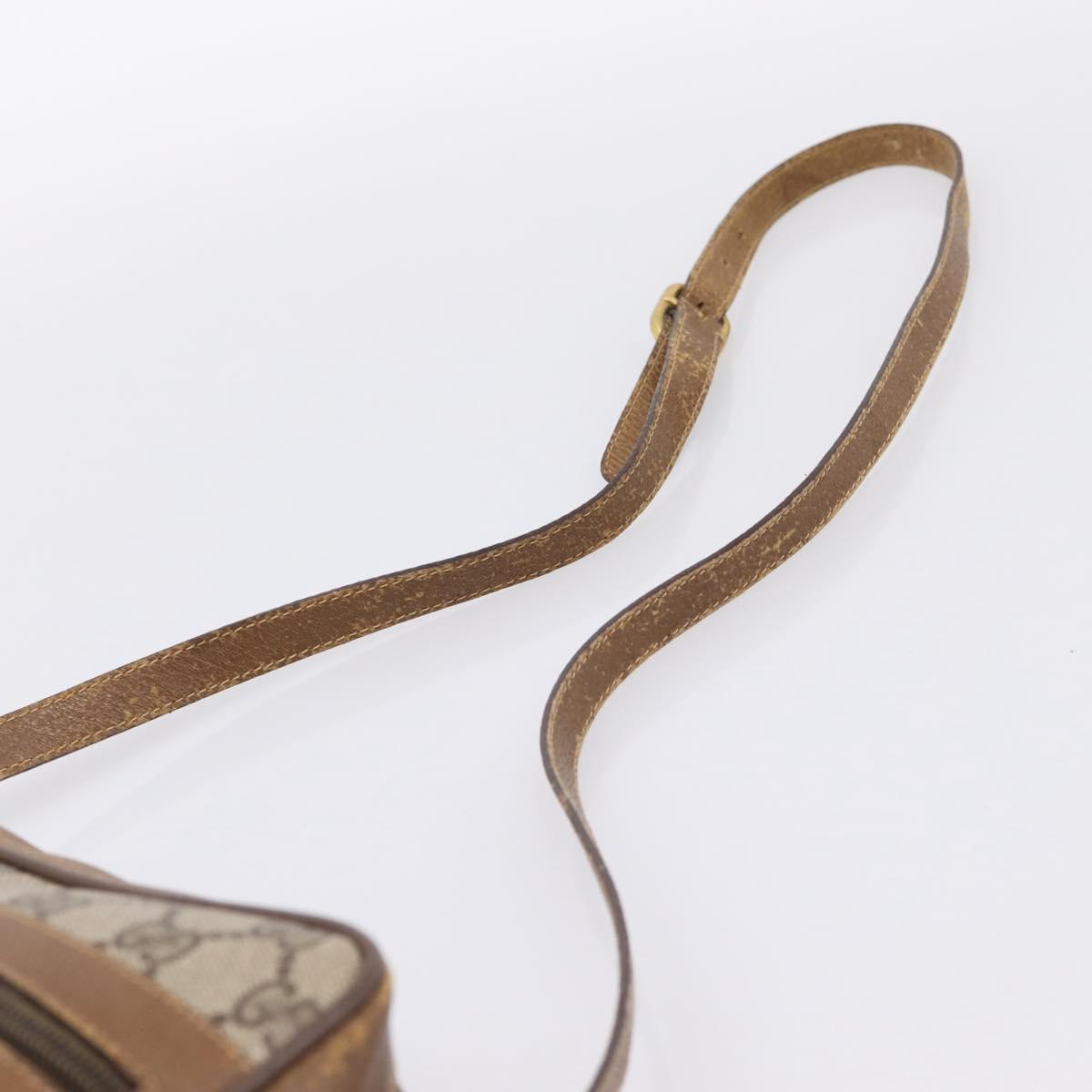 GUCCI GG Supreme Web Sherry Line Shoulder Bag PVC Beige 56 02 004 Auth ep15694