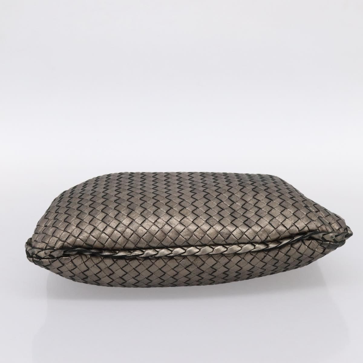 BOTTEGA VENETA INTRECCIATO Hobo Shoulder Bag Leather Gold 115653 Auth ep15710