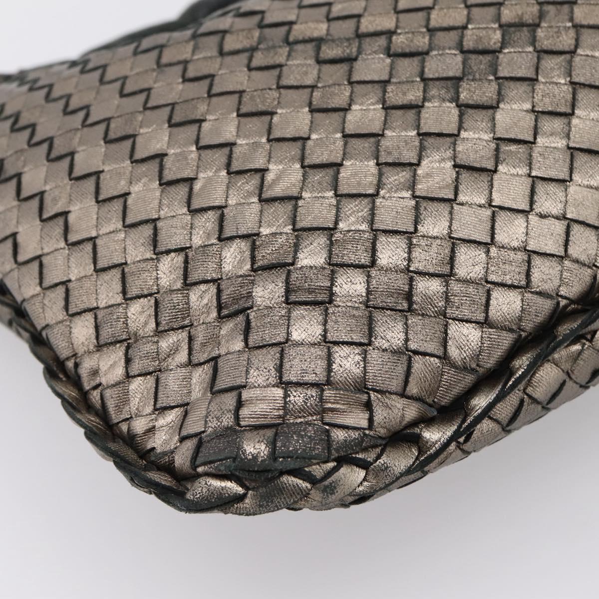 BOTTEGA VENETA INTRECCIATO Hobo Shoulder Bag Leather Gold 115653 Auth ep15710