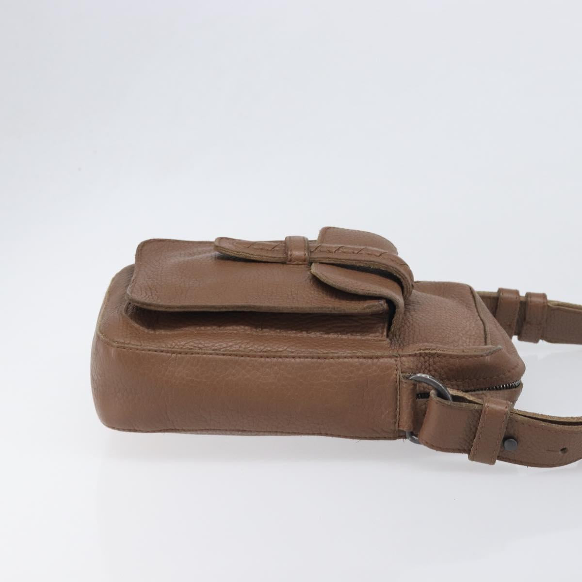 BOTTEGA VENETA Shoulder Bag Leather Brown 145152 Auth ep15711