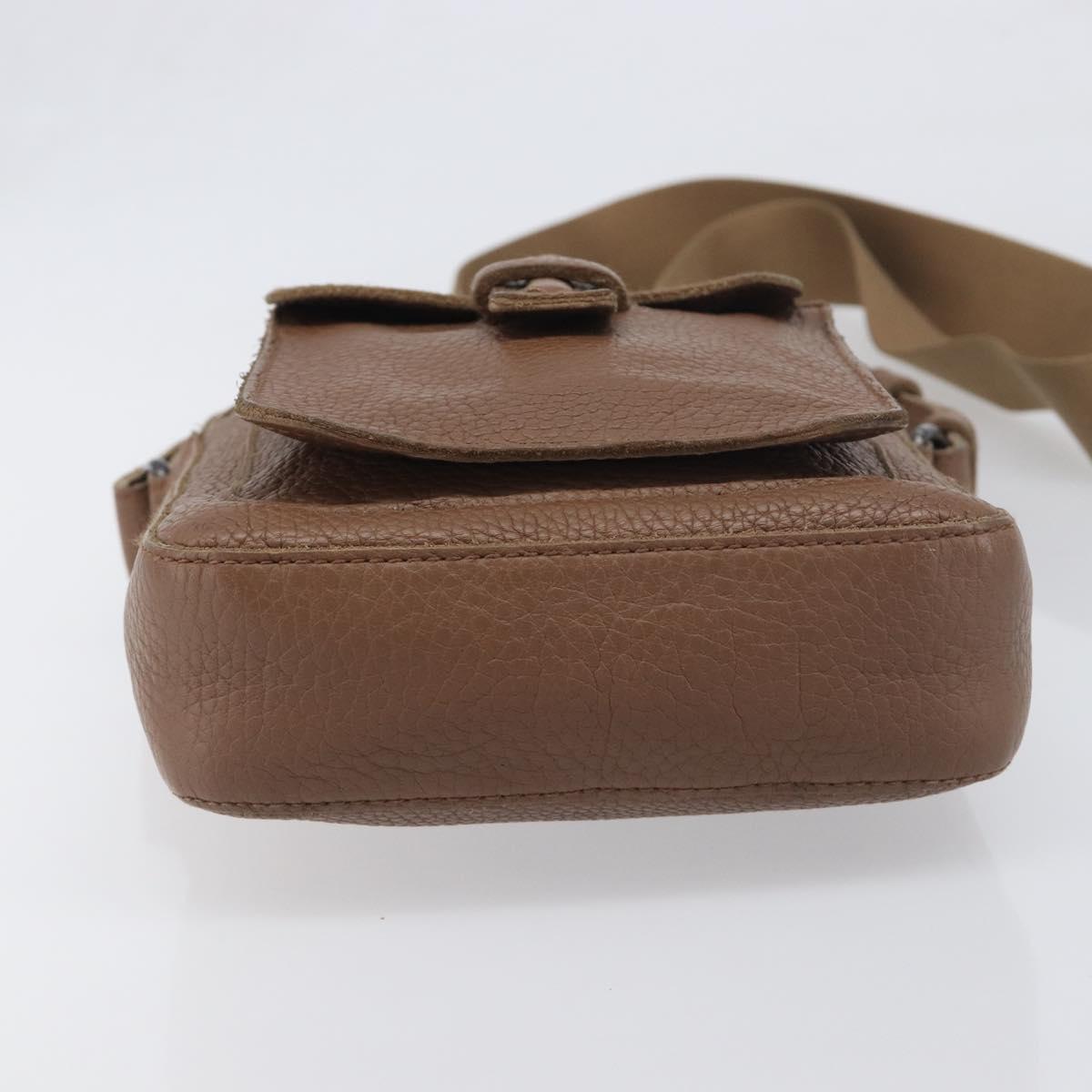 BOTTEGA VENETA Shoulder Bag Leather Brown 145152 Auth ep15711