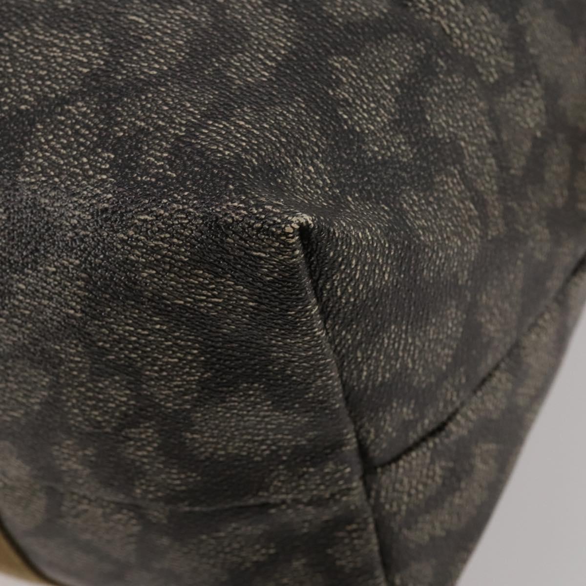 SAINT LAURENT Boston Bag PVC Leather Gray Beige Auth ep15716