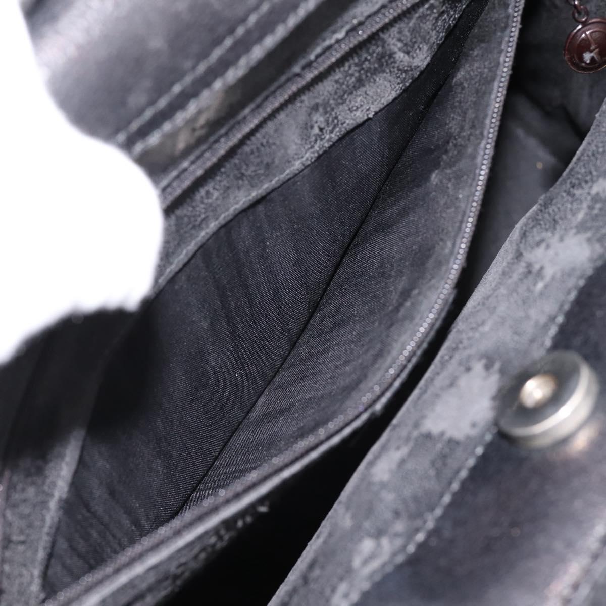 GUCCI Hand Bag Leather Black Silver 002 3754 1313 Auth ep15717