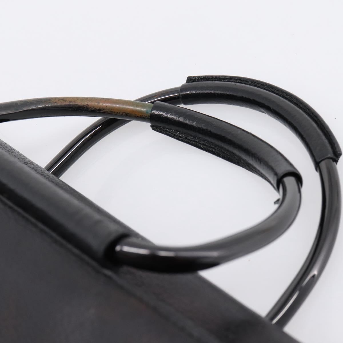 GUCCI Hand Bag Leather Black Silver 002 3754 1313 Auth ep15717