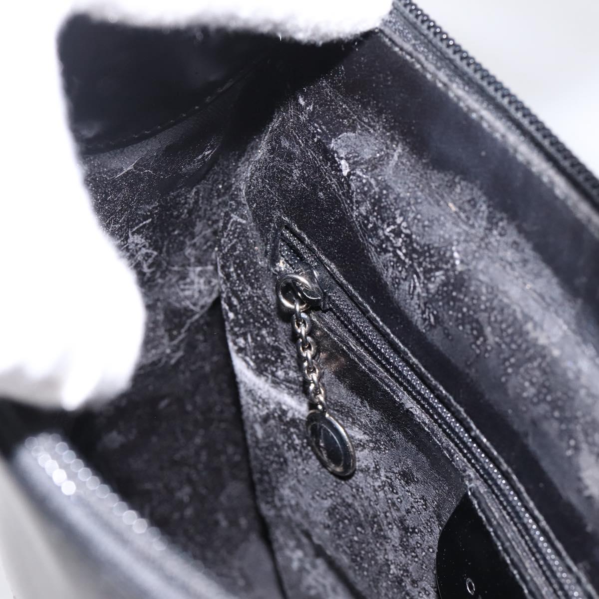 GUCCI Shoulder Bag patent Black 007 2113 0250 Auth ep15722