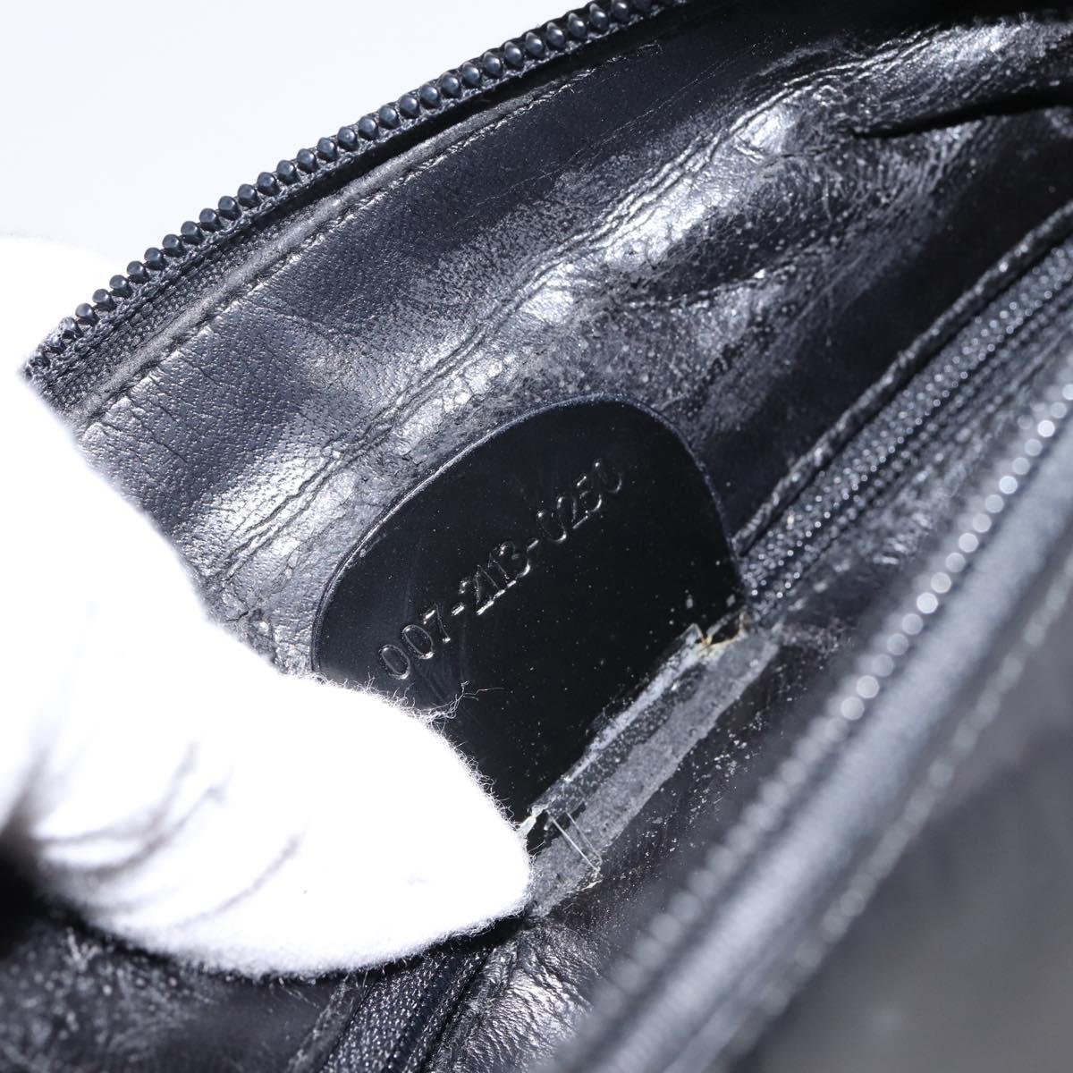 GUCCI Shoulder Bag patent Black 007 2113 0250 Auth ep15722