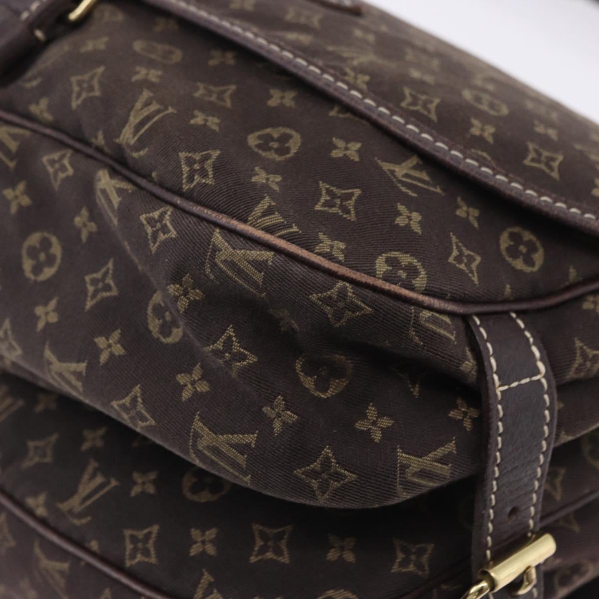 LOUIS VUITTON Monogram Mini Lin Saumur 30 Bag Brown Fuzan M95227 LV Auth ep15730