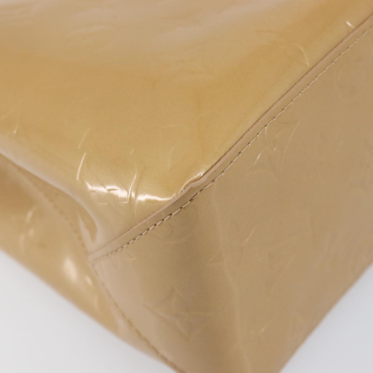 LOUIS VUITTON Monogram Vernis Reade PM Hand Bag Noisette M91334 LV Auth ep15734A