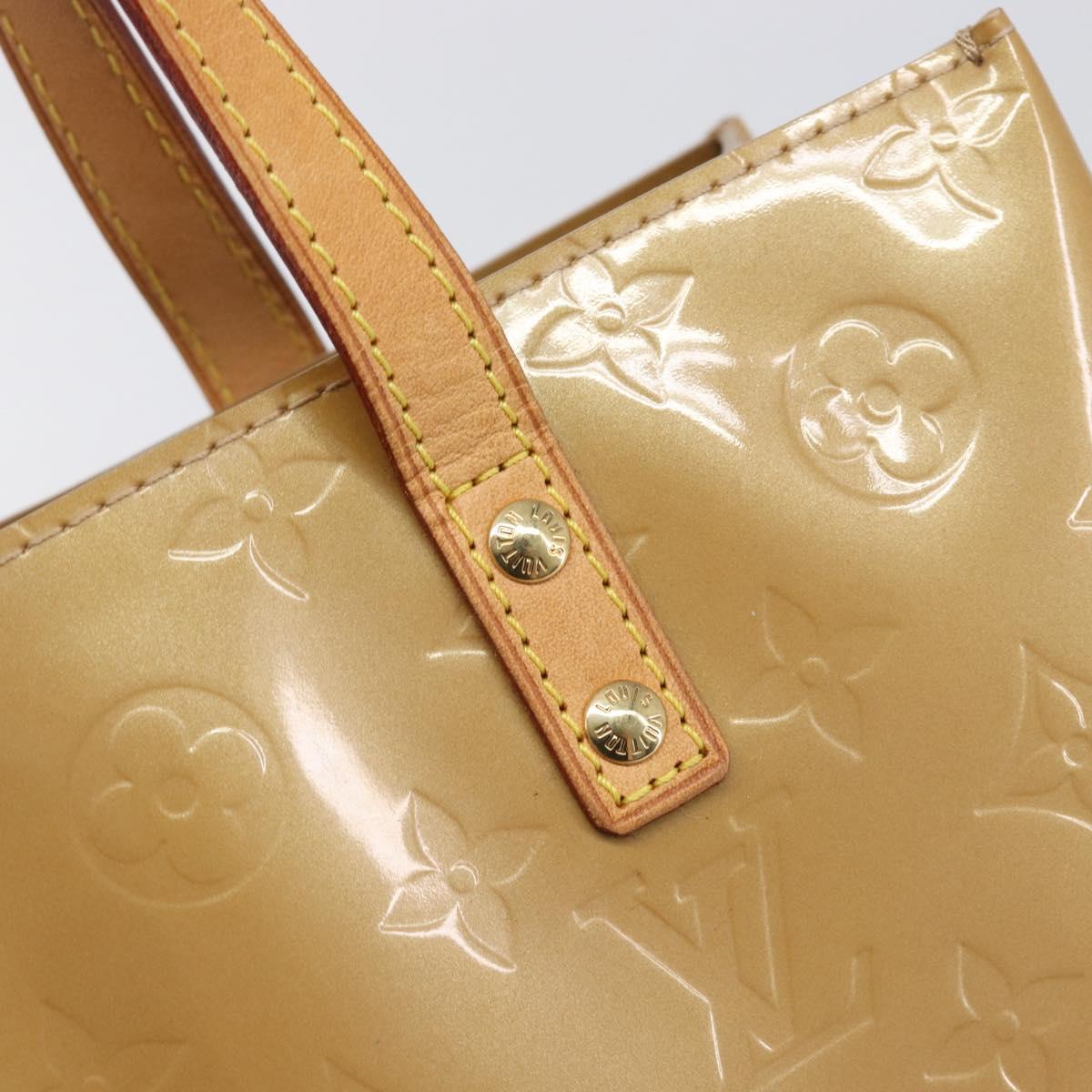 LOUIS VUITTON Monogram Vernis Reade PM Hand Bag Noisette M91334 LV Auth ep15734A