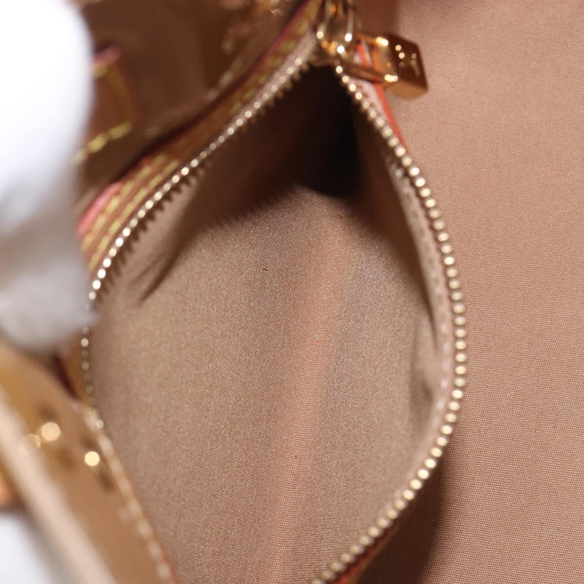 LOUIS VUITTON Monogram Vernis Reade PM Hand Bag Noisette M91334 LV Auth ep15734A