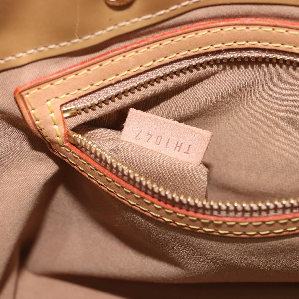 LOUIS VUITTON Monogram Vernis Reade PM Hand Bag Noisette M91334 LV Auth ep15734A