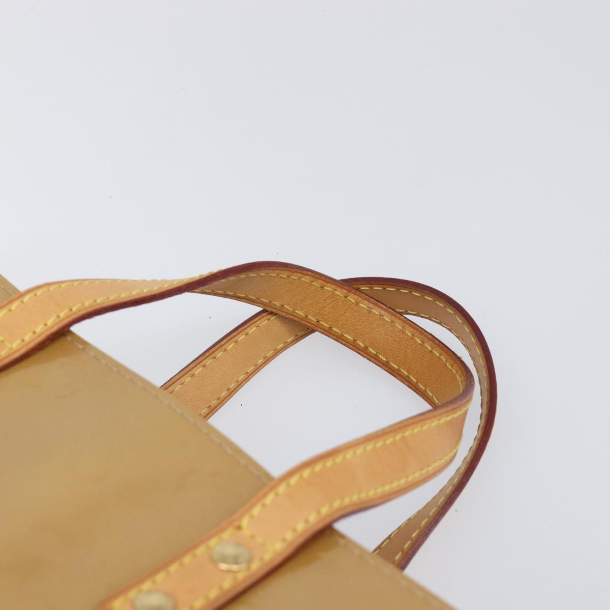 LOUIS VUITTON Monogram Vernis Reade PM Hand Bag Noisette M91334 LV Auth ep15734A