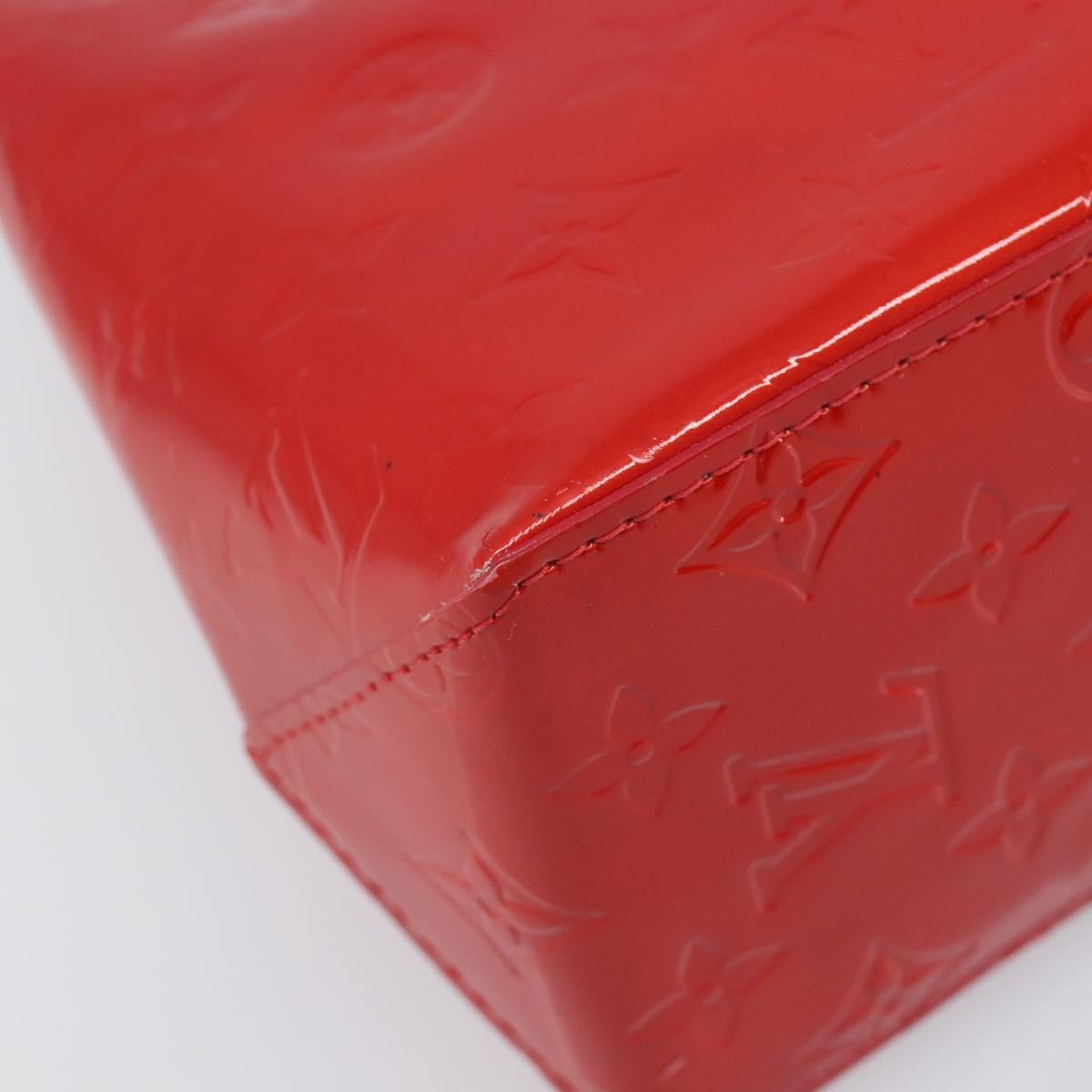 LOUIS VUITTON Monogram Vernis Reade PM Hand Bag Rouge M91088 LV Auth ep15737A