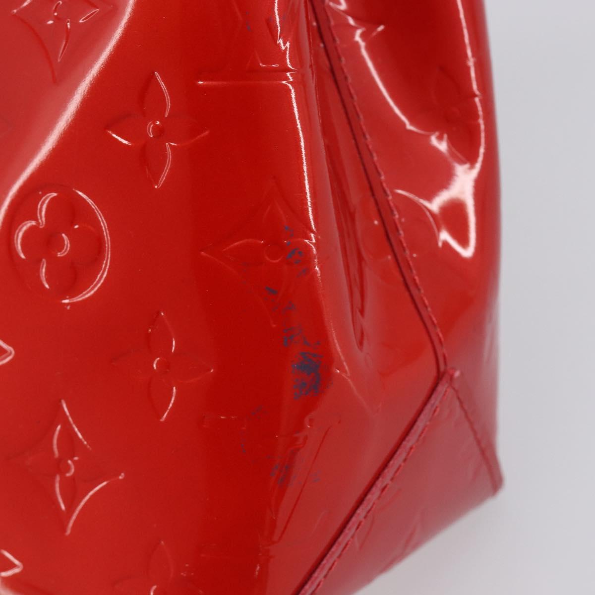 LOUIS VUITTON Monogram Vernis Reade PM Hand Bag Rouge M91088 LV Auth ep15737A