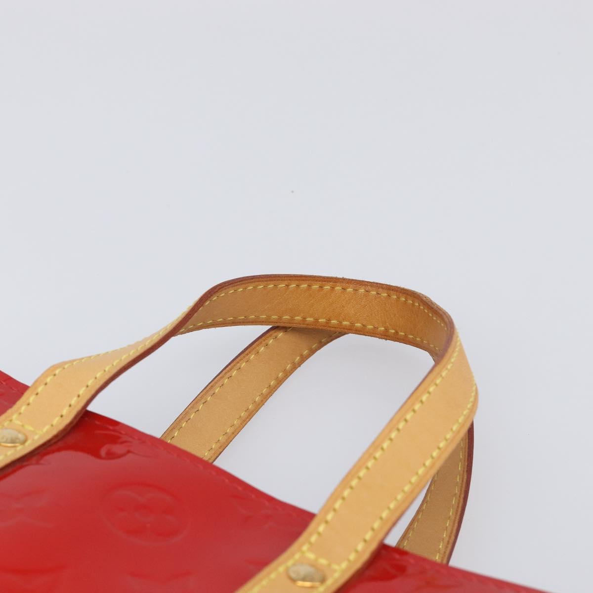 LOUIS VUITTON Monogram Vernis Reade PM Hand Bag Rouge M91088 LV Auth ep15737A