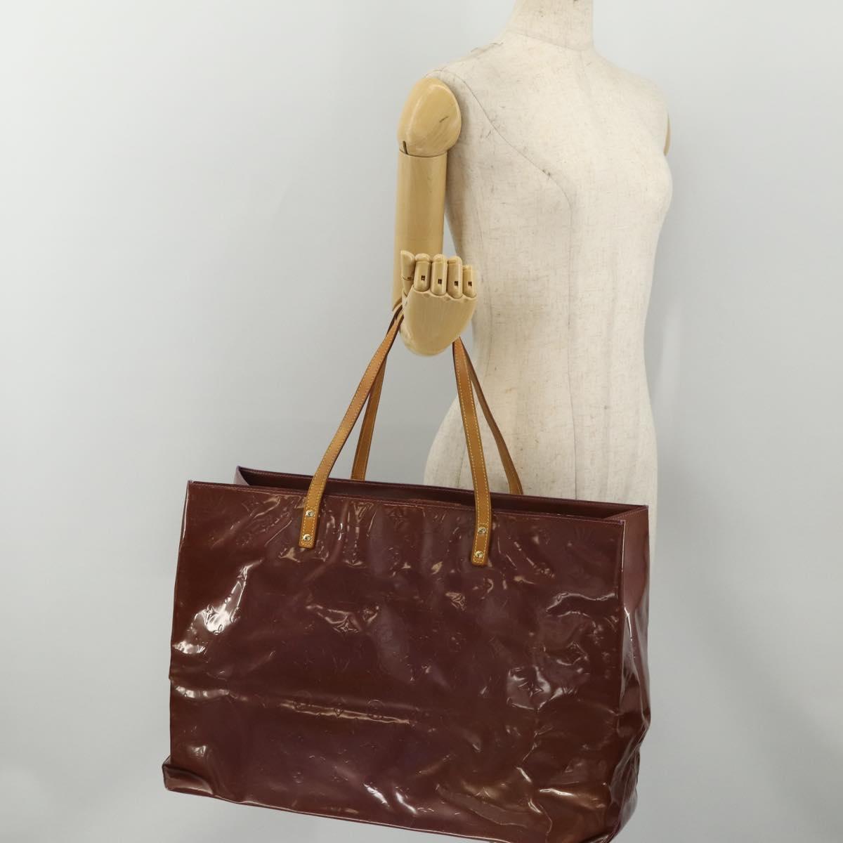 LOUIS VUITTON Monogram Vernis Reade GM Tote Bag Purple Viole M91085 Auth ep15738