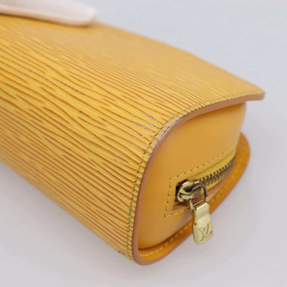 LOUIS VUITTON Epi Dauphine PM Pouch Yellow M48449 LV Auth ep15742