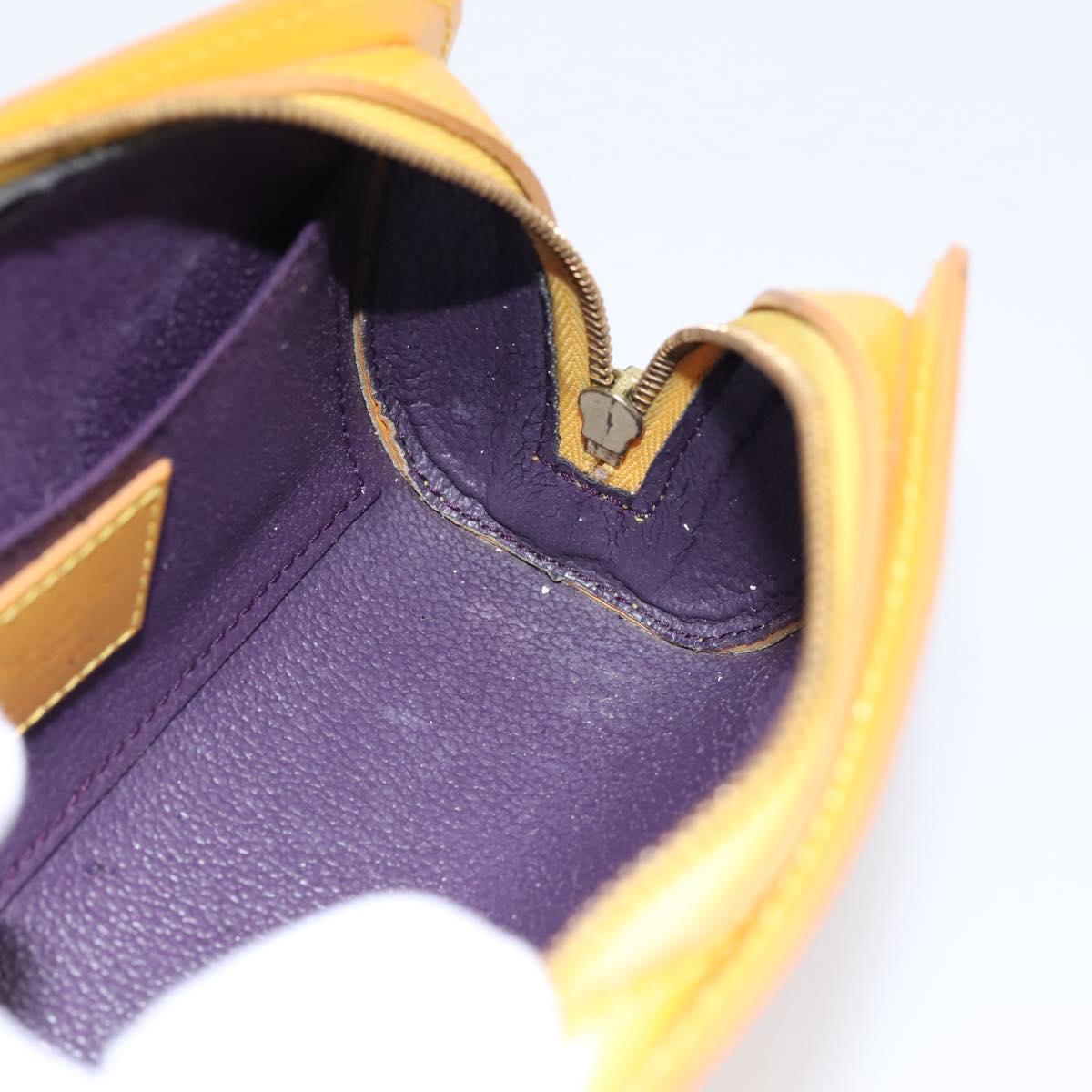 LOUIS VUITTON Epi Dauphine PM Pouch Yellow M48449 LV Auth ep15742