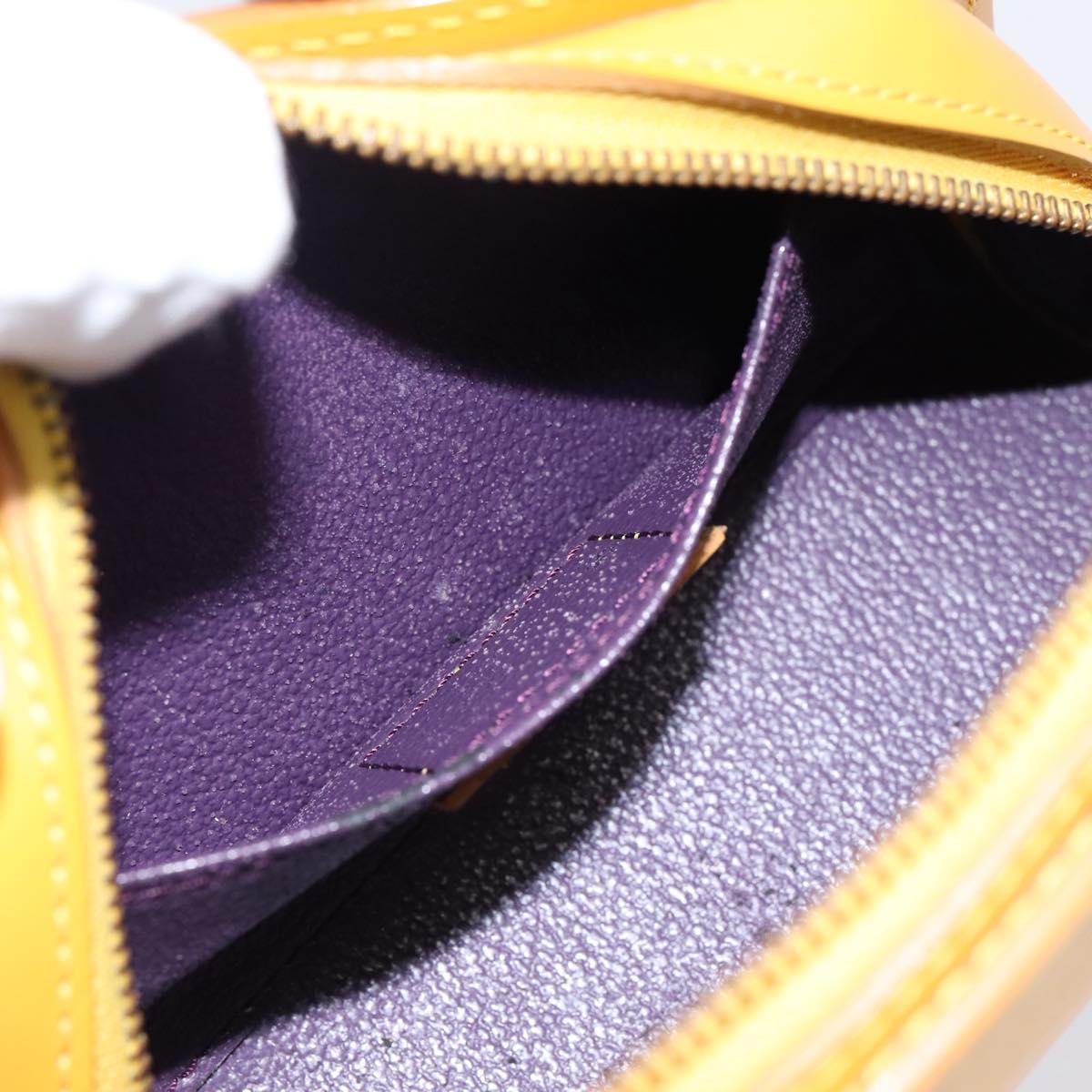 LOUIS VUITTON Epi Dauphine PM Pouch Yellow M48449 LV Auth ep15742