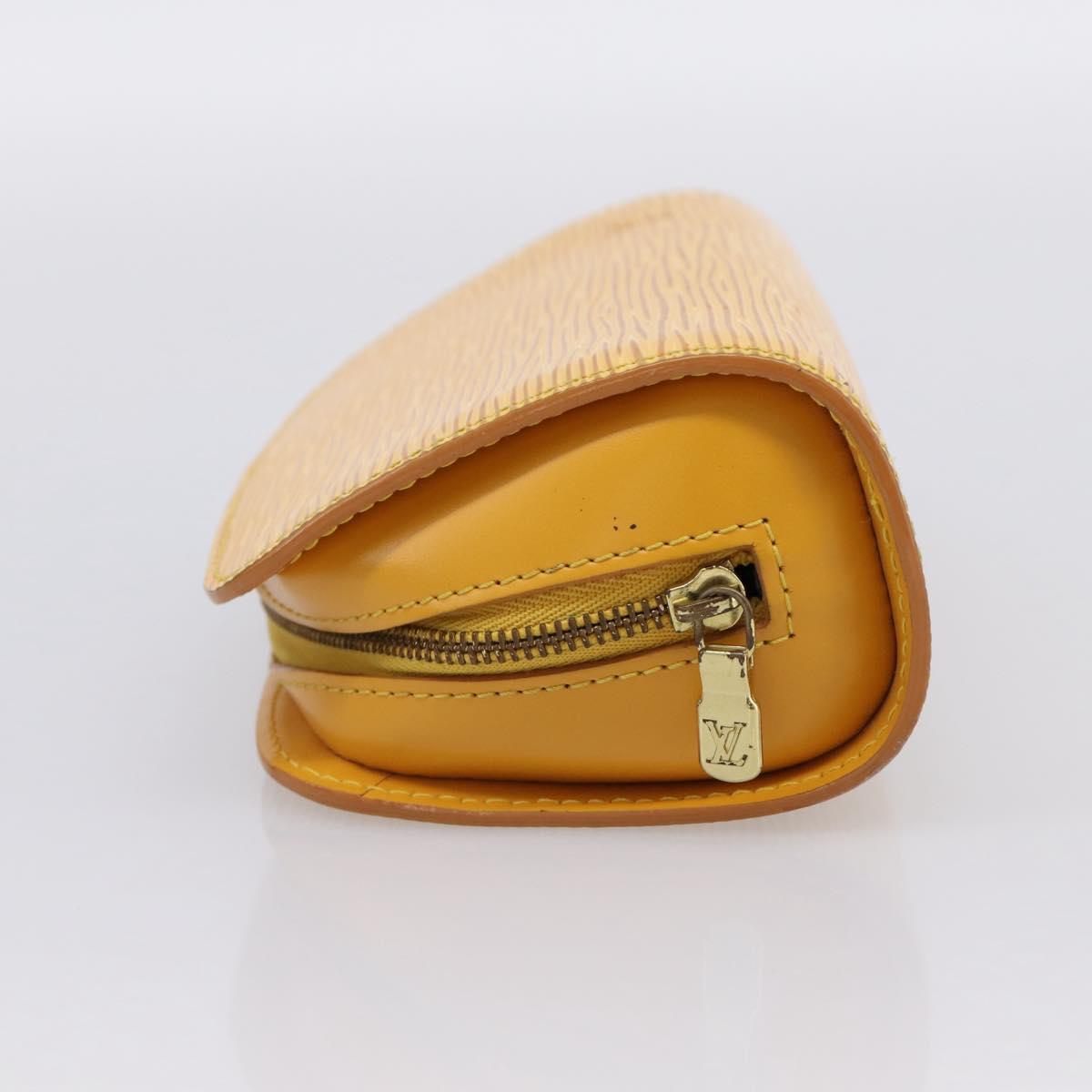 LOUIS VUITTON Epi Dauphine PM Pouch Yellow M48449 LV Auth ep15742