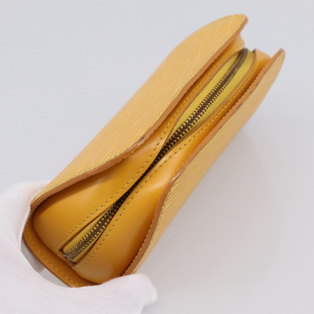 LOUIS VUITTON Epi Dauphine PM Pouch Yellow M48449 LV Auth ep15742