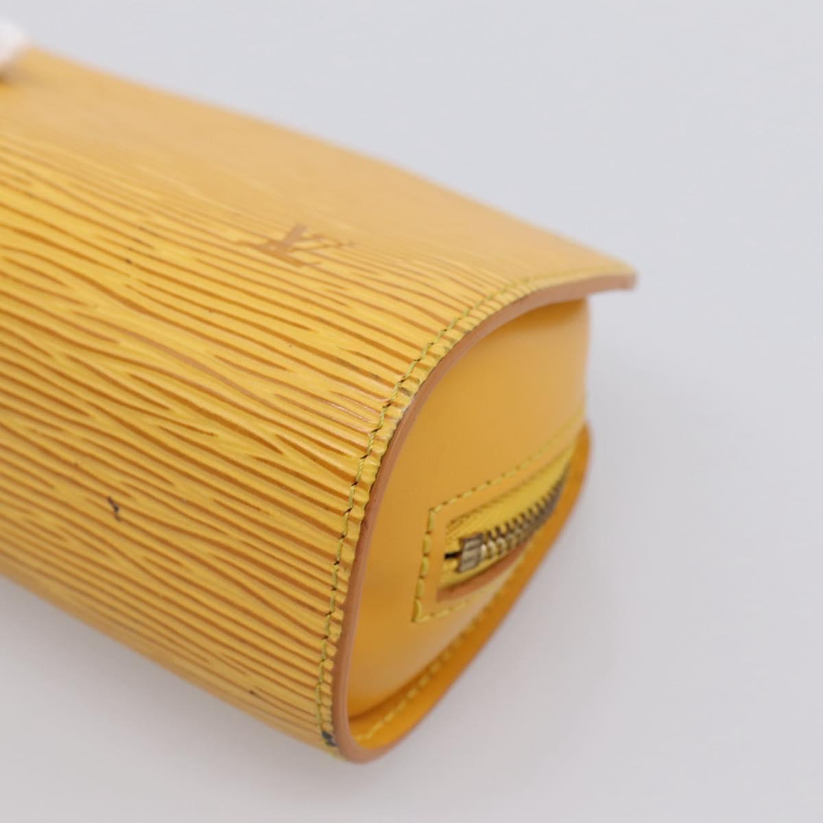 LOUIS VUITTON Epi Dauphine PM Pouch Yellow M48449 LV Auth ep15742