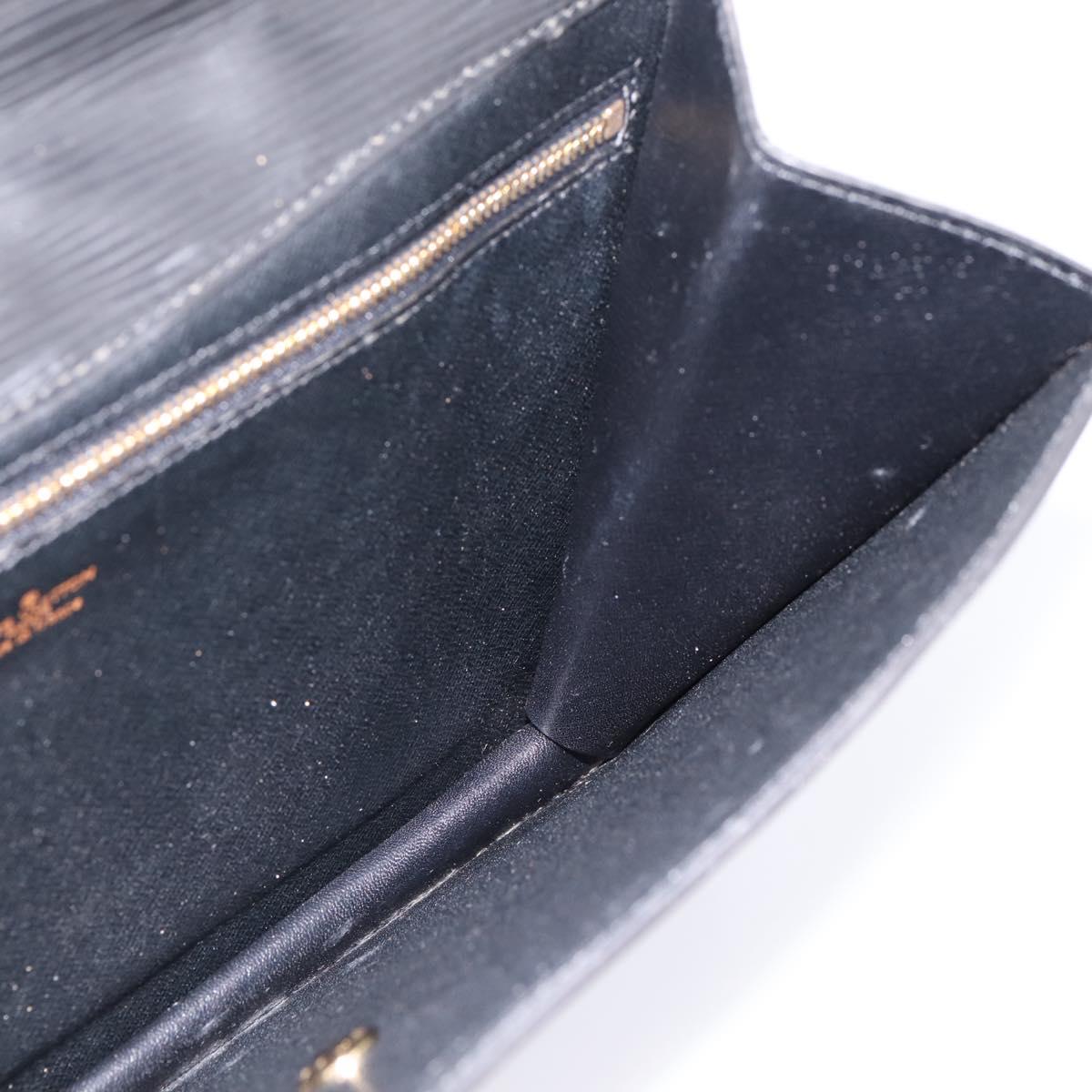 LOUIS VUITTON Epi Montaigne 27 Clutch Bag Black M52652 LV Auth ep15746